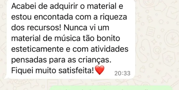 Depoimento de professora sobre o material