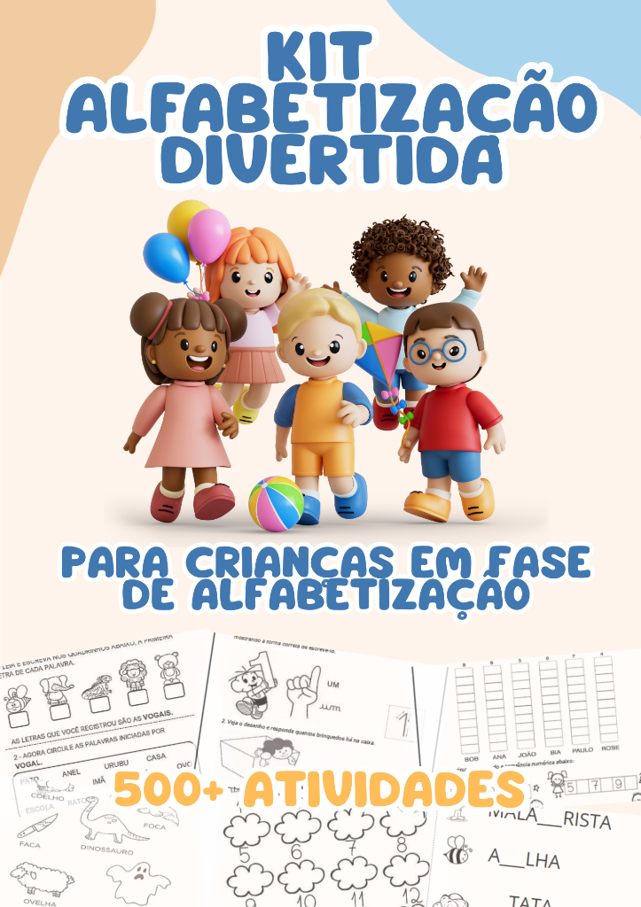 Kit de Alfabetização Divertida - Exemplo do Material
